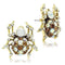 Silver Earrings Gold Stud Earrings GL347 Gold - Brass Earrings with Top Grade Crystal Alamode Fashion Jewelry Outlet