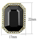 Gold Stud Earrings TK2378 Gold - Stainless Steel Earrings with Crystal in Hematite