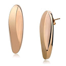 Gold Stud Earrings TK3154 Rose Gold - Stainless Steel Earrings