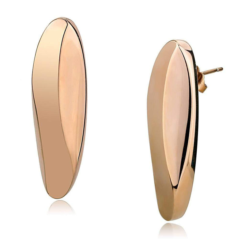 Gold Stud Earrings TK3154 Rose Gold - Stainless Steel Earrings