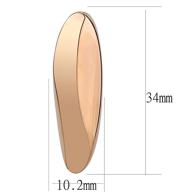 Gold Stud Earrings TK3154 Rose Gold - Stainless Steel Earrings