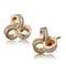 Gold Stud Earrings TS513 Rose Gold + Rhodium 925 Sterling Silver Earrings