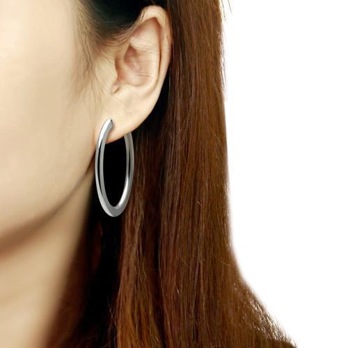 Silver Earrings Hoop Earrings TK426 Stainless Steel Earrings Alamode Fashion Jewelry Outlet