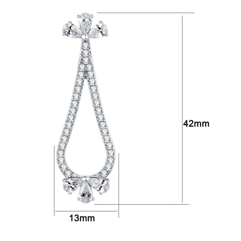 Pandora Earrings TK3473 Stainless Steel Earrings with AAA Grade CZ