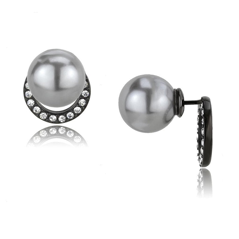 Pandora Earrings TK3481 Black - Stainless Steel Earrings with Synthetic