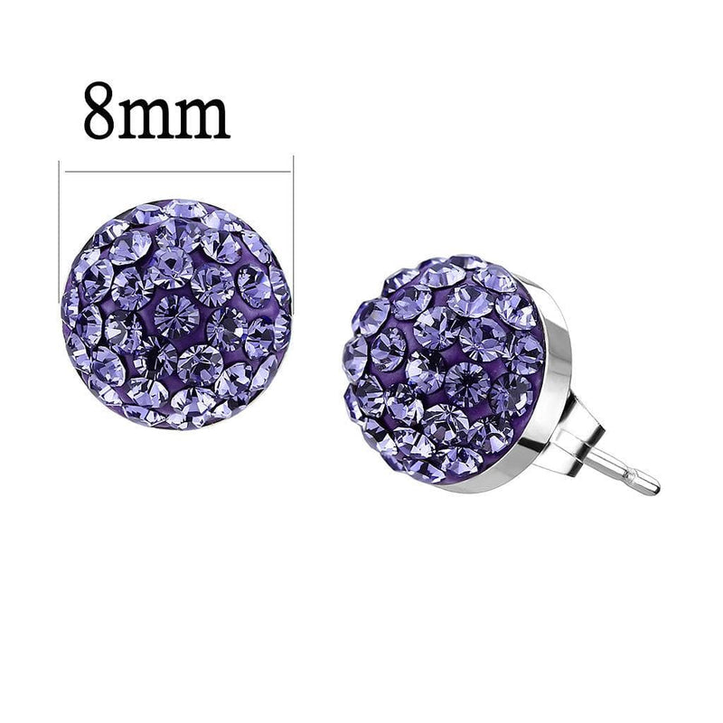 Silver Earrings Pandora Earrings TK3551 Stainless Steel Earrings with Top Grade Crystal Alamode Fashion Jewelry Outlet