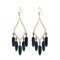 Silver Earrings Pleated Alloy Feather Tassel Women Drop Earrings TIY