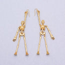 Silver Earrings Punk Style Women Exaggerated Golden Alloy Skull Design Drop Earrings TIY