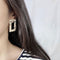 Silver Earrings Rectangular Type Women Personality Earrings Jewelry TIY