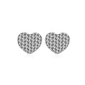 Silver Earrings Romantic Engagement Love Heart Diamond Sterling Silver Stud Earrings��� TIY