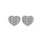 Silver Earrings Romantic Engagement Love Heart Diamond Sterling Silver Stud Earrings��� TIY