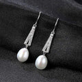 Silver Earrings Romantic Natural Pearl Jewelry Women Luxury Sterling Silver Earrings TIY