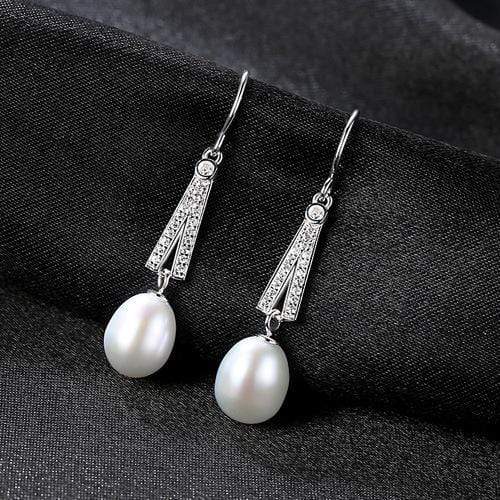 Silver Earrings Romantic Natural Pearl Jewelry Women Luxury Sterling Silver Earrings TIY