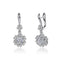 Silver Earrings Romantic Single Exquisite Zircon Snowflake Sterling Silver Drop Earrings TIY