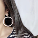 Silver Earrings Round Shape Chain Design Women Earrings TIY