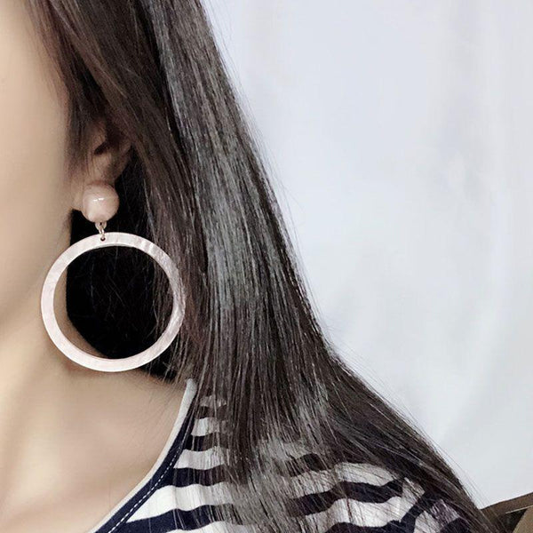 Silver Earrings Round Shape Chain Design Women Earrings TIY