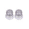 Silver Earrings Shiny Party Pattern Women Hollow Alloy Pearl Rhinestone Earrings TIY