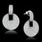 Silver Drop Earrings TS323 Rhodium 925 Sterling Silver Earrings with CZ