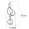 Silver Drop Earrings TS382 Rhodium 925 Sterling Silver Earrings with Synthetic