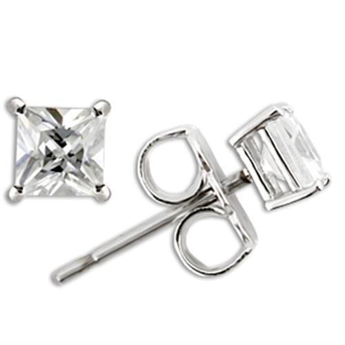 Silver Earrings For Women 0W158 Rhodium 925 Sterling Silver Earrings