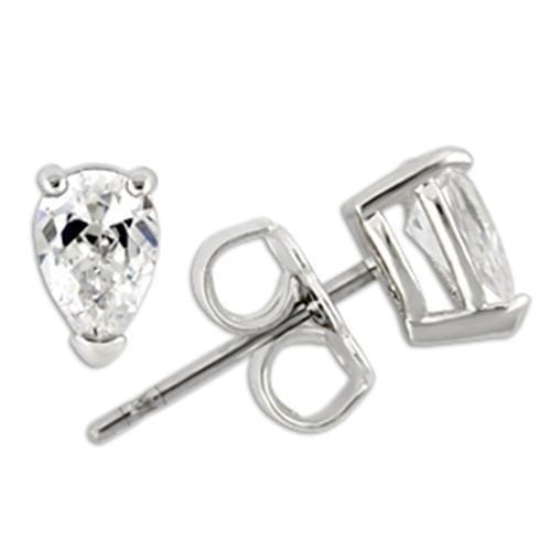 Silver Earrings Silver Earrings For Women 0W163 Rhodium 925 Sterling Silver Earrings Alamode Fashion Jewelry Outlet