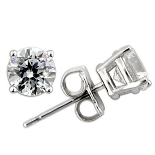 Silver Earrings Silver Earrings For Women 0W172 Rhodium 925 Sterling Silver Earrings Alamode Fashion Jewelry Outlet