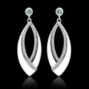 Silver Earrings TS054 Rhodium 925 Sterling Silver Earrings with CZ