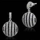 Silver Earrings TS069 Rhodium 925 Sterling Silver Earrings with CZ