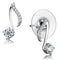 Silver Earrings TS284 Rhodium 925 Sterling Silver Earrings with CZ