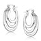 Silver Hoop Earrings 3W1394 Rhodium Brass Earrings