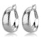 Silver Hoop Earrings 3W1399 Rhodium Brass Earrings