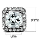 Silver Stud Earrings TK2881 Stainless Steel Earrings with AAA Grade CZ