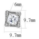 Silver Stud Earrings TK3104 Stainless Steel Earrings with AAA Grade CZ