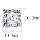 Silver Stud Earrings TK3157 Stainless Steel Earrings with AAA Grade CZ