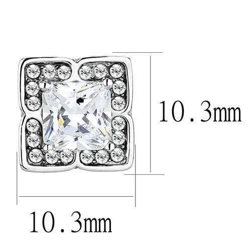 Silver Stud Earrings TK3157 Stainless Steel Earrings with AAA Grade CZ