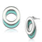 Silver Stud Earrings TK893 Stainless Steel Earrings with Epoxy