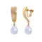 Silver Earrings Simple Drop Shape Imitation Pearl Design Women Casual Clip Earrings TIY