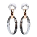 Silver Earrings Simple Geometric Pattern Women Multilayer Earrings TIY
