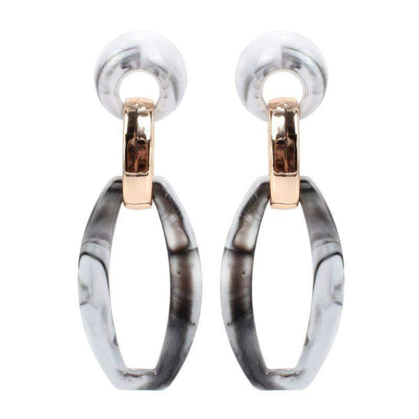 Silver Earrings Simple Geometric Pattern Women Multilayer Earrings TIY