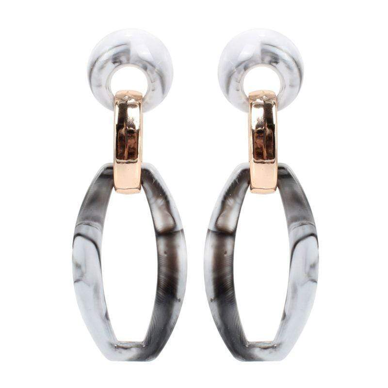 Silver Earrings Simple Geometric Pattern Women Multilayer Earrings TIY