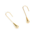 Silver Earrings Simple Gold Plated Drop Shape Alloy Hook Earrings TIY