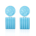 Silver Earrings Simple Plating Design Bright Color Exaggerated Alloy Earrings TIY