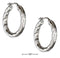 Silver Earrings STAINLESS STEEL 28MM SOFT SPIRAL HOOP EARRINGS WITH FRENCH LOCKS JadeMoghul