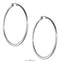Silver Earrings Stainless Steel 55MM Flat Bottom Hoop Earrings With French Locks JadeMoghul Inc.