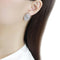 Silver Earrings Statement Earrings DA331 No Plating Stainless Steel Earrings with CZ Alamode Fashion Jewelry Outlet