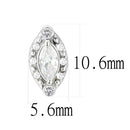 Silver Earrings Statement Earrings DA368 Stainless Steel Earrings with AAA Grade CZ Alamode Fashion Jewelry Outlet