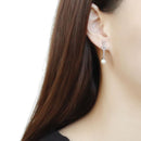 Silver Earrings Statement Earrings DA370 Stainless Steel Earrings with Synthetic Alamode Fashion Jewelry Outlet