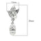 Silver Earrings Statement Earrings LO1992 Rhodium White Metal Earrings with Synthetic Alamode Fashion Jewelry Outlet