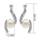 Statement Earrings LO2044 Rhodium Brass Earrings with Synthetic