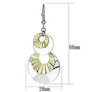 Statement Earrings LO2656 Reverse Two-Tone Iron Earrings